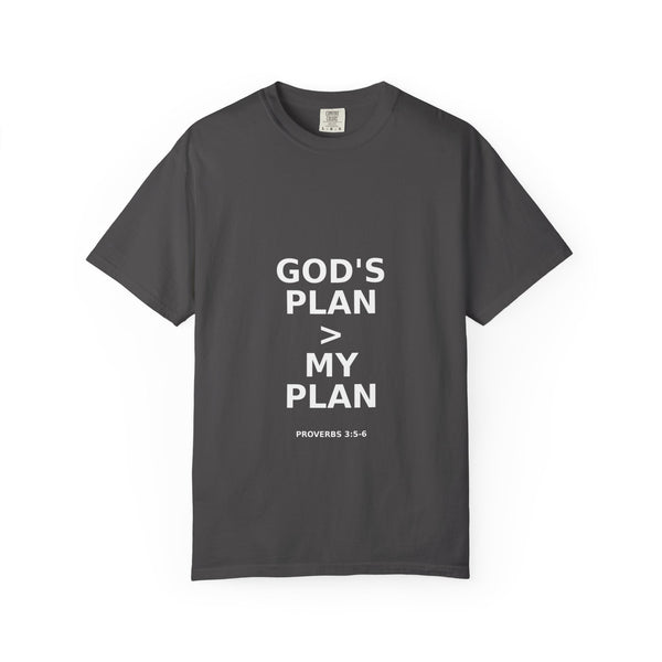 Men's Tee - God's Plan > My Plan Casual T-shirt - Proverbs 3:5-6