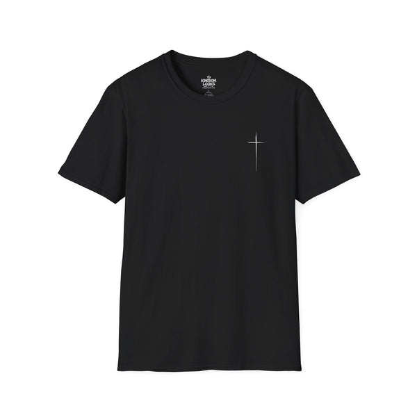 Women's Christian Cross Streetwear T-Shirt — Minimalist Left Chest & Back Print