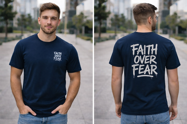 Faith Over Fear Men's Christian Tee