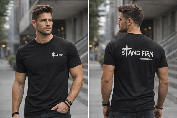 STAND FIRM Men’s T-Shirt - 1 Corinthians 16:13
