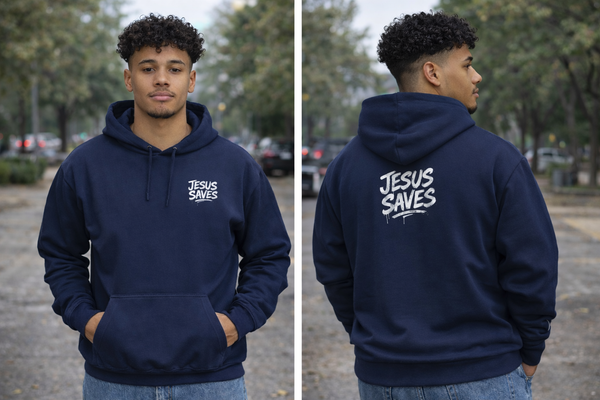 Jesus Saves Christian Faith Hoodie - Graffiti Script