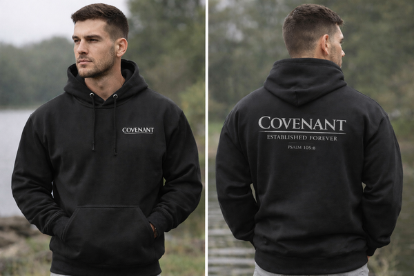 COVENANT Men’s Christian Hoodie – Psalm 105:8