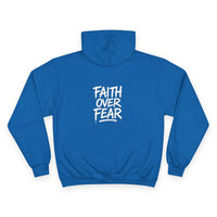 Load image into Gallery viewer, Faith Over Fear Hoodie — Inspirational Graphic Champion Hoodie
