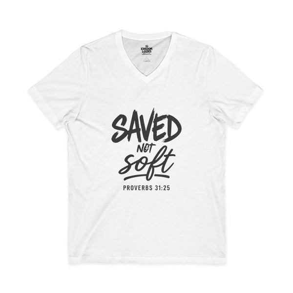 SAVED NOT SOFT – Women’s V-Neck Tee