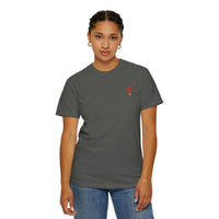 Load image into Gallery viewer, Red waypoint, WAS LOST GOT FOUND, Women's Garment Dyed Tee