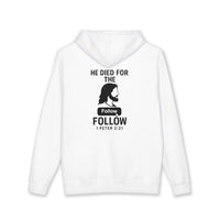 Load image into Gallery viewer, HE DIED FOR THE FOLLOW – Men’s Christian Hoodie