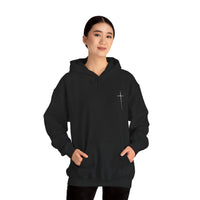 Load image into Gallery viewer, Women's Christian Cross Streetwear Hoodie — Minimalist Left Chest &amp; Back Print