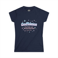 Load image into Gallery viewer, GODFIDENCE – Retro Style Women’s Softstyle T-Shirt