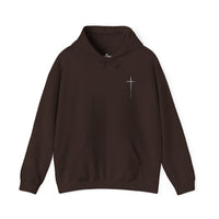 Load image into Gallery viewer, Women's Christian Cross Streetwear Hoodie — Minimalist Left Chest &amp; Back Print