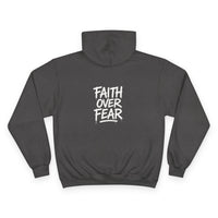 Load image into Gallery viewer, Faith Over Fear Hoodie — Inspirational Graphic Champion Hoodie