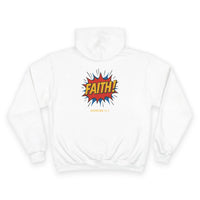 Load image into Gallery viewer, Faith! Graphic Hoodie — Bold Retro Comic Faith Sweatshirt