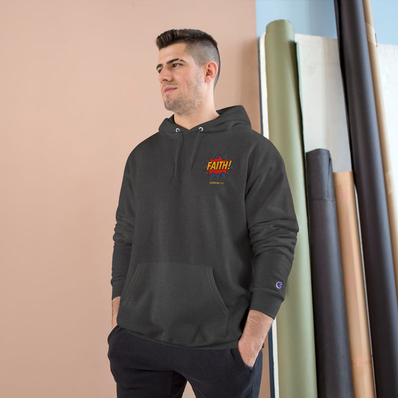Faith! Graphic Hoodie — Bold Retro Comic Faith Sweatshirt