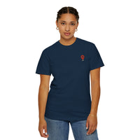 Load image into Gallery viewer, Red waypoint, WAS LOST GOT FOUND, Women's Garment Dyed Tee