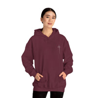 Load image into Gallery viewer, Women's Christian Cross Streetwear Hoodie — Minimalist Left Chest &amp; Back Print