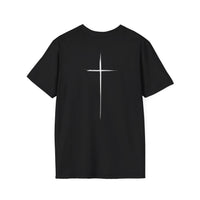 Load image into Gallery viewer, Women's Christian Cross Streetwear T-Shirt — Minimalist Left Chest &amp; Back Print