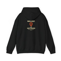 Christian Hoodie — “Was Lost. Got Found.” Inspirational Faith Hoodie with Location Pin