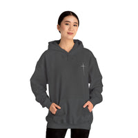 Load image into Gallery viewer, Women's Christian Cross Streetwear Hoodie — Minimalist Left Chest &amp; Back Print