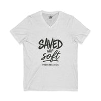Load image into Gallery viewer, SAVED NOT SOFT – Women’s V-Neck Tee
