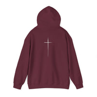 Load image into Gallery viewer, Women's Christian Cross Streetwear Hoodie — Minimalist Left Chest &amp; Back Print