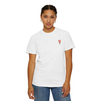 Load image into Gallery viewer, Red waypoint, WAS LOST GOT FOUND, Women's Garment Dyed Tee