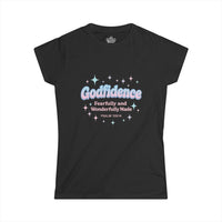 Load image into Gallery viewer, GODFIDENCE – Retro Style Women’s Softstyle T-Shirt