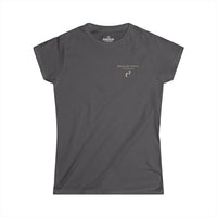 Load image into Gallery viewer, Women's Tee — Gold Footprints Minimal Back Graphic