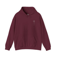 Load image into Gallery viewer, Women's Christian Cross Streetwear Hoodie — Minimalist Left Chest &amp; Back Print
