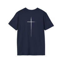 Load image into Gallery viewer, Women's Christian Cross Streetwear T-Shirt — Minimalist Left Chest &amp; Back Print