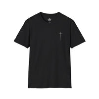 Load image into Gallery viewer, Women's Christian Cross Streetwear T-Shirt — Minimalist Left Chest &amp; Back Print