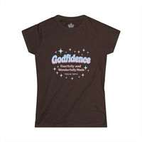 Load image into Gallery viewer, GODFIDENCE – Retro Style Women’s Softstyle T-Shirt
