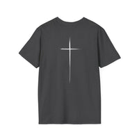 Load image into Gallery viewer, Men's Christian Cross Streetwear T-Shirt — Minimalist Left Chest &amp; Back Print