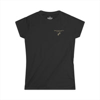 Load image into Gallery viewer, Women's Tee — Gold Footprints Minimal Back Graphic