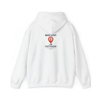 Christian Hoodie — “Was Lost. Got Found.” Inspirational Faith Hoodie with Location Pin