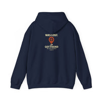 Christian Hoodie — “Was Lost. Got Found.” Inspirational Faith Hoodie with Location Pin