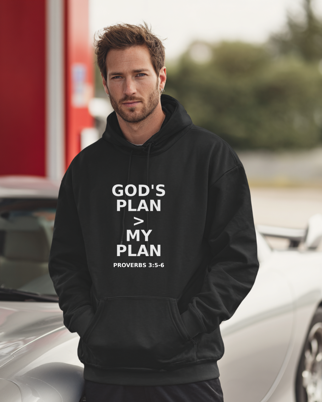 Men's NUBLEND® Hooded Sweatshirt GOD’S PLAN > MY PLAN