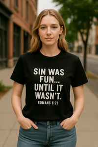 Load image into Gallery viewer, SIN WAS FUN… UNTIL IT WASN’T OVERSIZED UNISEX BOXY TEE
