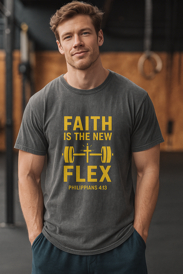 FAITH IS THE NEW FLEX – Men’s Comfort Colors Garment-Dyed T-Shirt