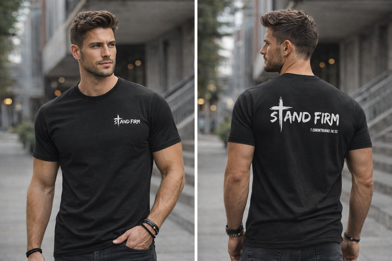 STAND FIRM Men’s T-Shirt - 1 Corinthians 16:13