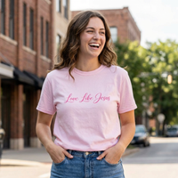 Load image into Gallery viewer, Women’s “Love Like Jesus” T-Shirt – Minimal Christian Graphic Tee