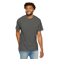 Load image into Gallery viewer, Red waypoint, WAS LOST GOT FOUND, Men's Garment Dyed Tee