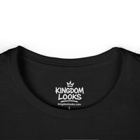 Load image into Gallery viewer, Women's Tee — Gold Footprints Minimal Back Graphic