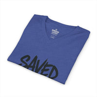 Load image into Gallery viewer, SAVED NOT SOFT – Women’s V-Neck Tee