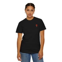 Load image into Gallery viewer, Red waypoint, WAS LOST GOT FOUND, Women's Garment Dyed Tee
