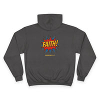 Load image into Gallery viewer, Faith! Graphic Hoodie — Bold Retro Comic Faith Sweatshirt