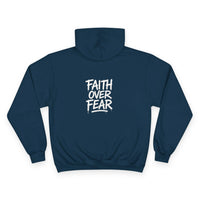 Load image into Gallery viewer, Faith Over Fear Hoodie — Inspirational Graphic Champion Hoodie