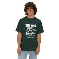Load image into Gallery viewer, SIN WAS FUN… UNTIL IT WASN’T – Oversized Boxy Tee