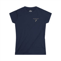 Load image into Gallery viewer, Women's Tee — Gold Footprints Minimal Back Graphic