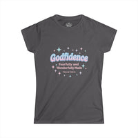 Load image into Gallery viewer, GODFIDENCE – Retro Style Women’s Softstyle T-Shirt