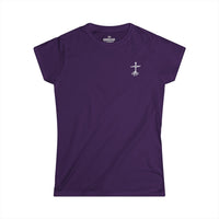 Load image into Gallery viewer, Christian Cross Women's Tee — 'Rooted in Christ' Faith Graphic Shirt