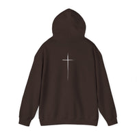 Load image into Gallery viewer, Women's Christian Cross Streetwear Hoodie — Minimalist Left Chest &amp; Back Print
